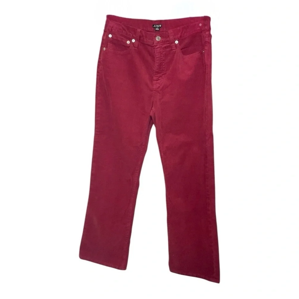 J. Crew High Rise Slim Demi Boot Pant in Corduroy 28